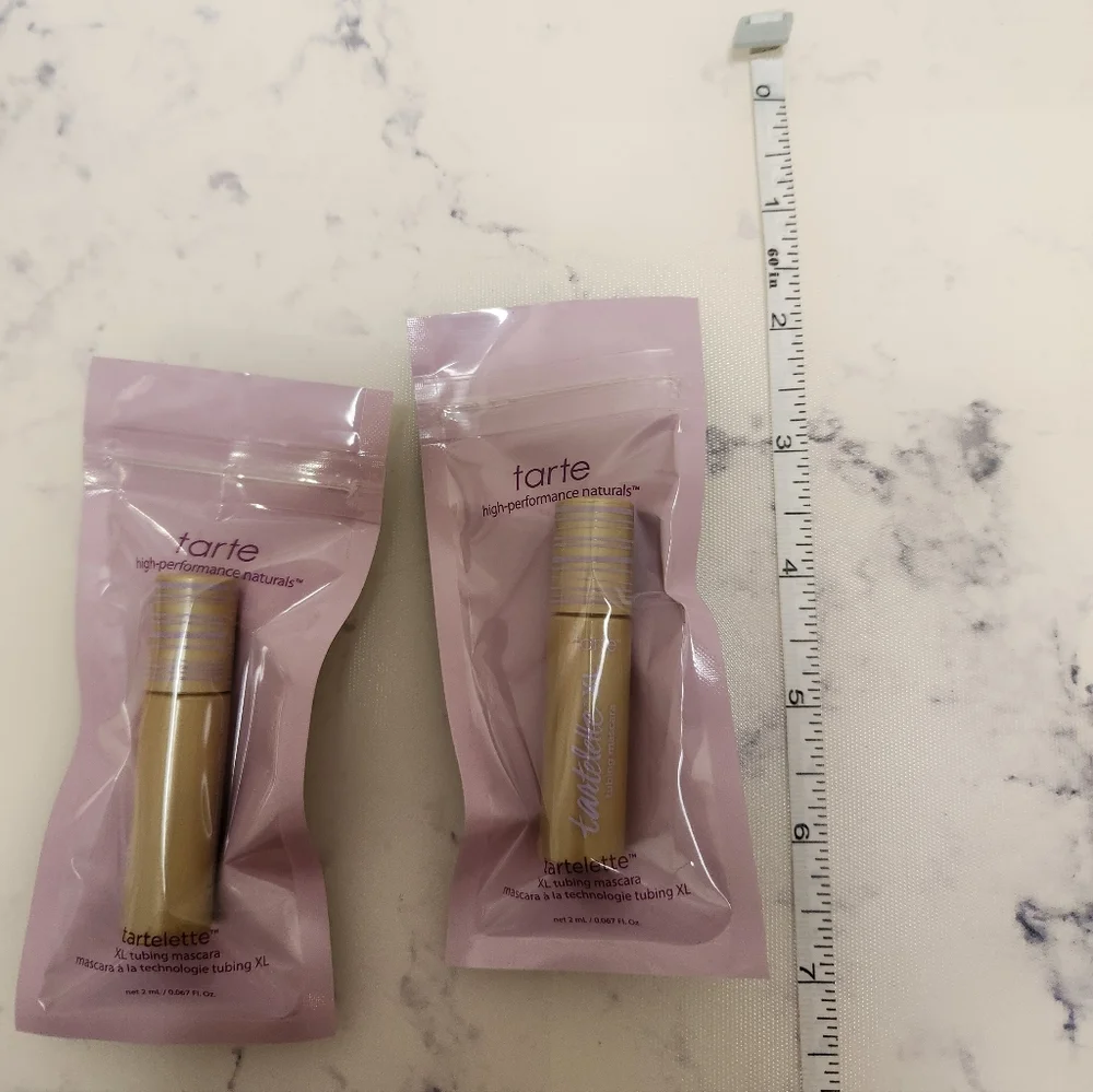 2 Tarte Tartelette XL Tubing Mascara Mini Travel Size .067 Oz